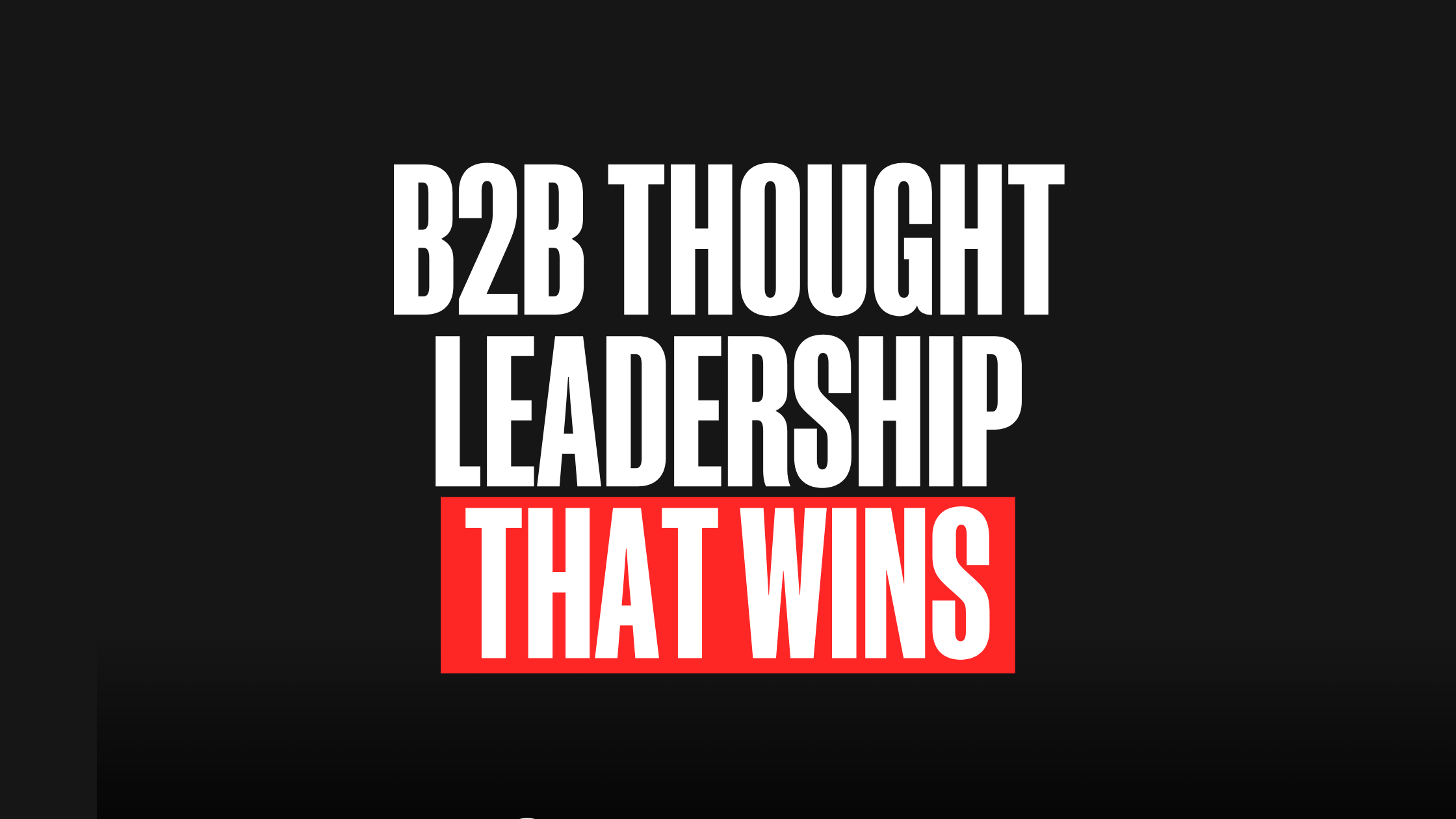 How thought leadership wins attention, trust & business with Nic Peck